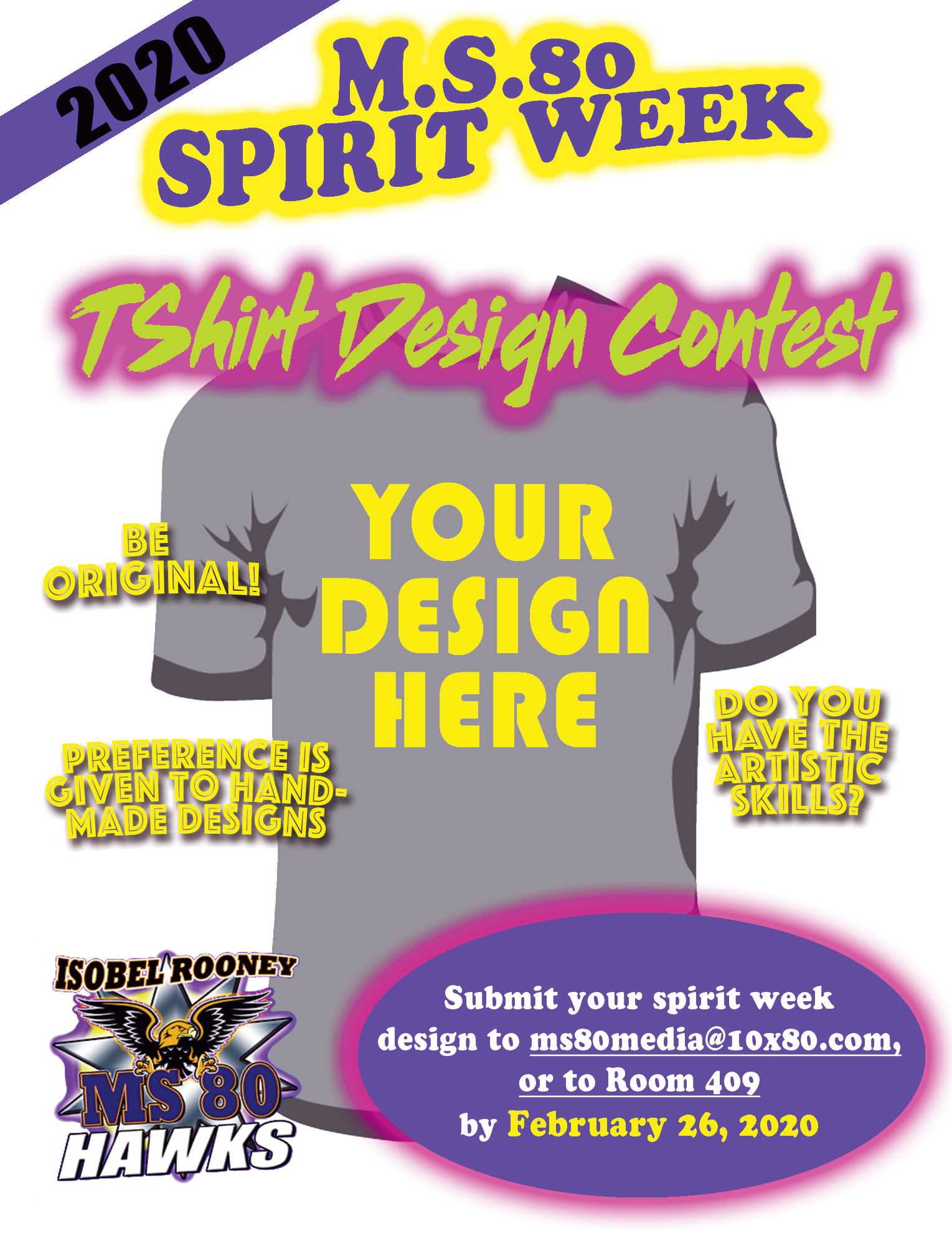 Spirit Week T-Shirt Design Contest 2020